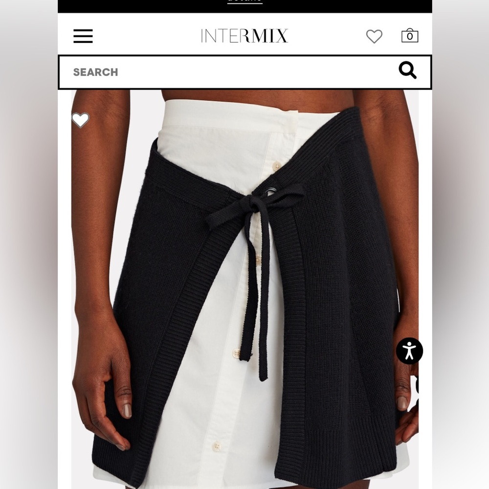 JONATHAN SIMKHAI STANDARD
Lola Layered Tie-Front Mini Skirt